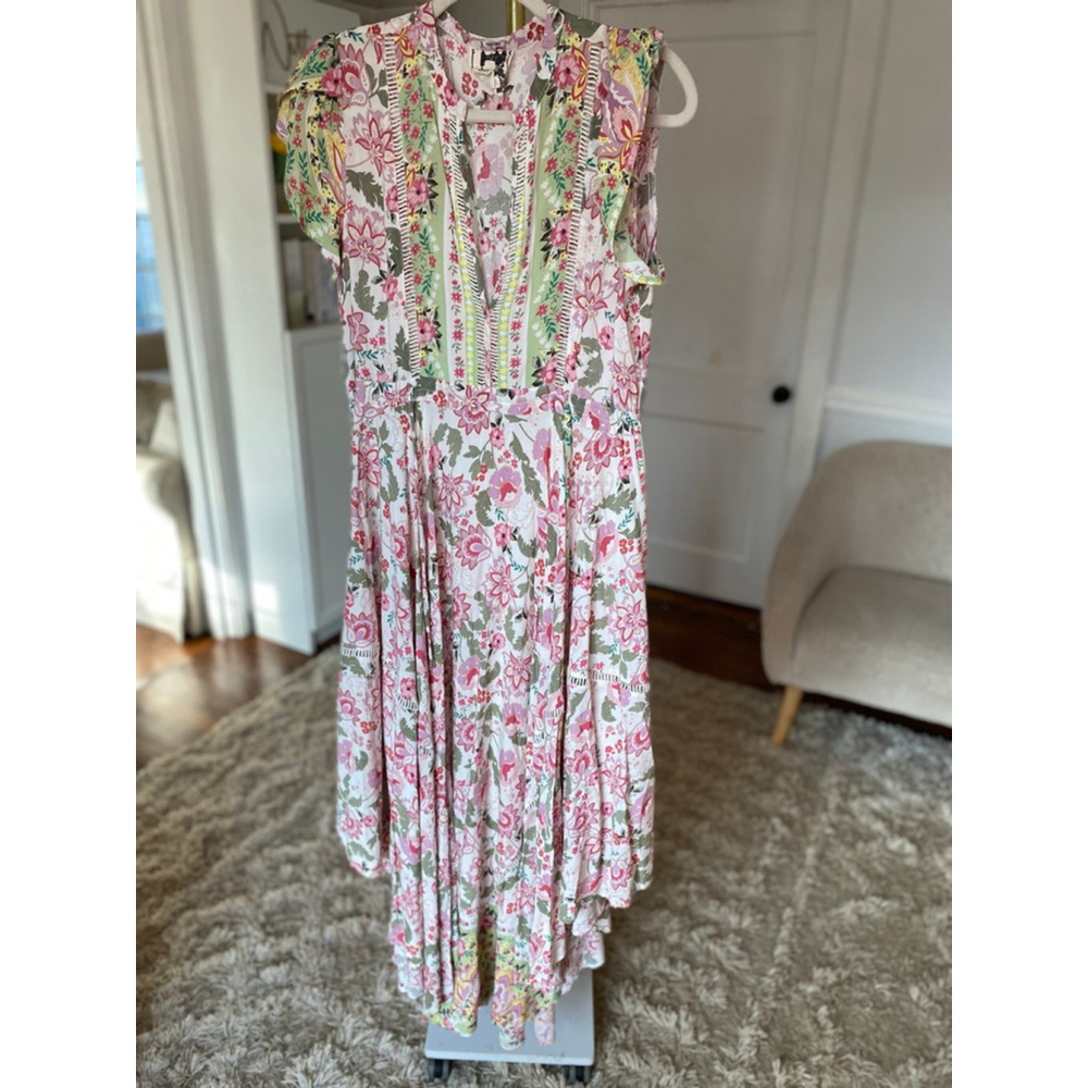 JAASE Floral Boho Maxi Dress Romantic Cottagecore Garden Party Prairie Feminine - Picture 2 of 8